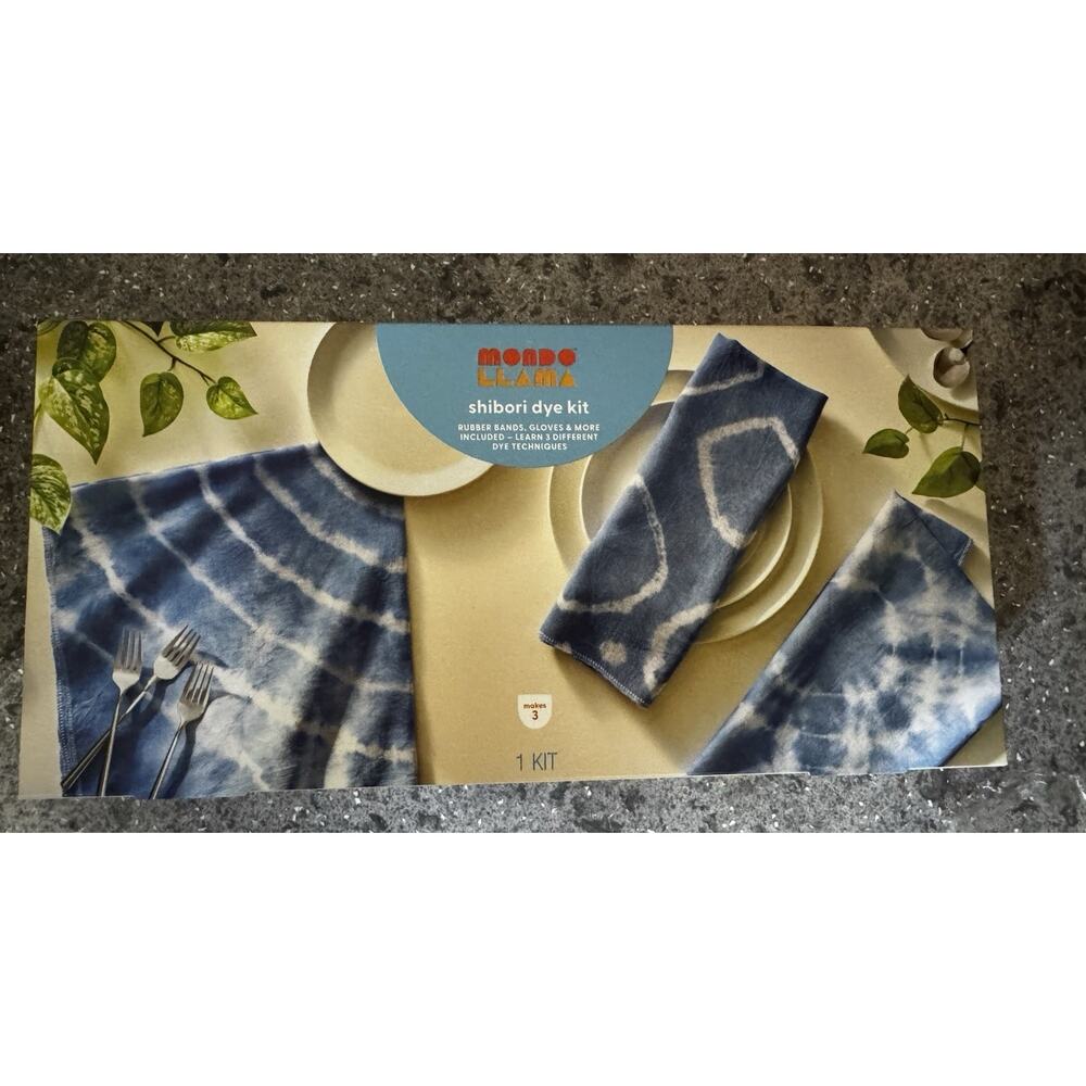 5 pack- Mondo Llama Shibori Dish Towel Tie Dye Craft Kit - NEW